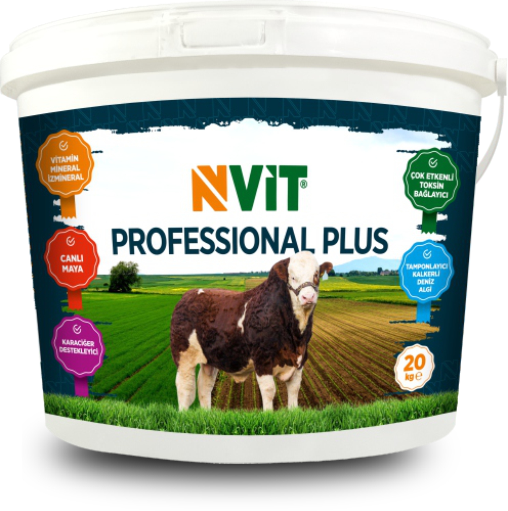 NVİT PROFESSIONEL PLUS Vitamin Mineral, Maya, Tamponlayıcı ( Deniz Algi), Çok Etkenli Toksin Bağlayıcı, Deve Dikeni Ekstrakt Yem Katkı Premiks